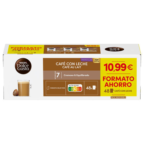 Caf&eacute; con leche DOLCE GUSTO NESCAF&Eacute; 3x16uds image number