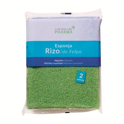 Esponja de ba&ntilde;o rizo CENTRALINE PHARMA 2uds image number