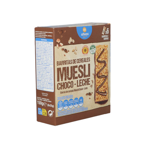 Barrita cereales chocolate ALTEZA 150g pack 6 image number