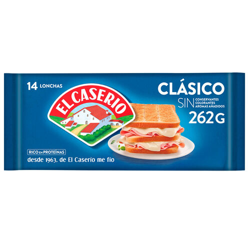 Queso clasico CASERIO 14 lonchas 262g image number