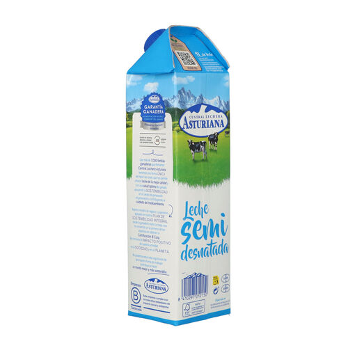 LECHE SEMIDESNATADA CENTRAL LECHERA ASTURIANA 1L image number