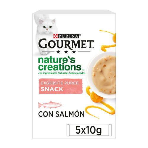 SNACK LIQUIDO GATOS CON SALMON GOURMET 50g image number
