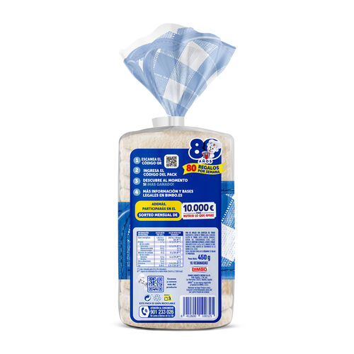 Pan de molde sin corteza BIMBO 450g image number