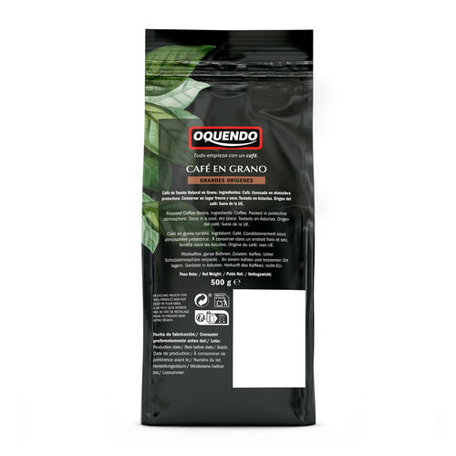 Caf&eacute; en grano Colombia 100% Ar&aacute;bica OQUENDO 500g image number