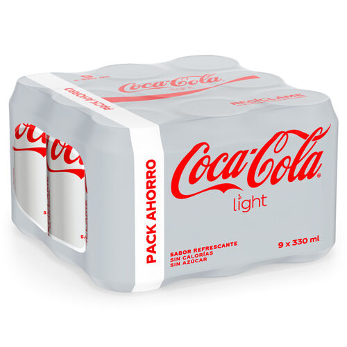 COCA COLA LIGHT LATA 33cl PACK 9 LATAS image number