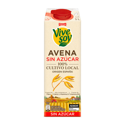 Bebida avena sin azucar VIVESOY 1L image number