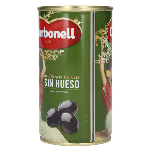 ACEITUNA NEGRA CARBONEL SIN HUESO 340g image number