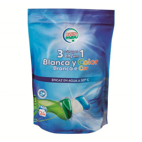 DETERGENTE EN CÁPSULAS 3en1 ROPA BLANCA Y COLOR PLUS MAX 24lavados image number