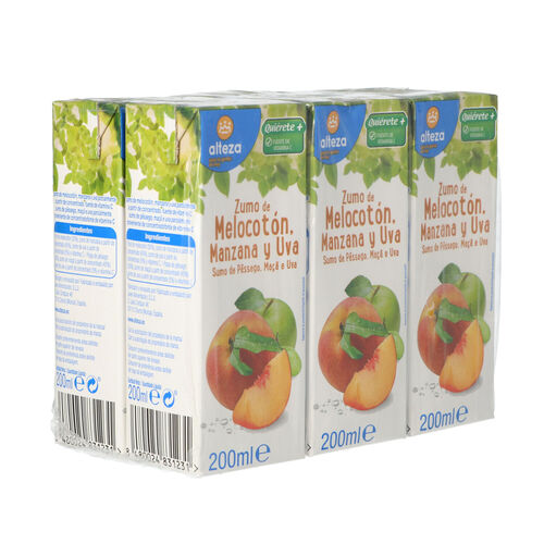 Zumo de melocoton, uva y manzana ALTEZA 6x200ml image number