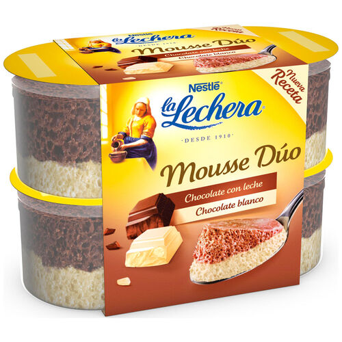 MOUSSE DUO CHOCOLATE LA LECHERA 4x59g image number
