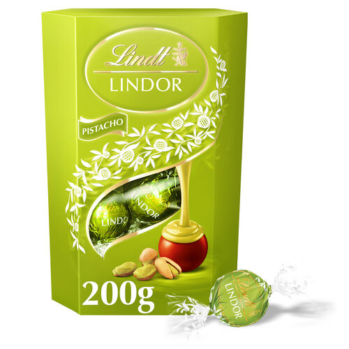 Bombones de chocolate Lindor Pistacho LINDT 200g image number