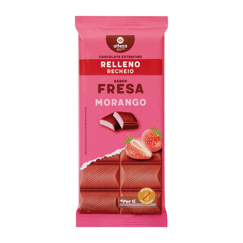Chocolate Extrafino relleno sabor fresa ALTEZA 100g image number