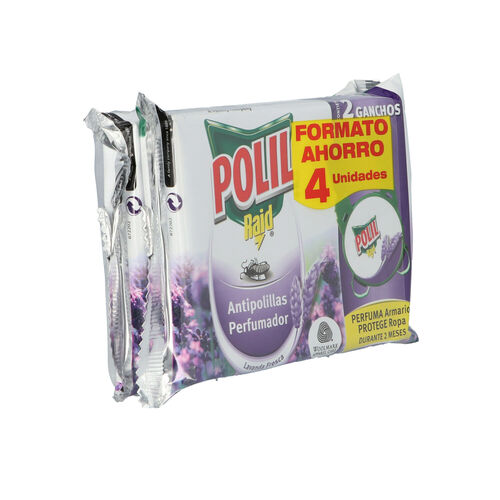 Antipolillas POLIL RAID gancho Lavanda 4uds image number