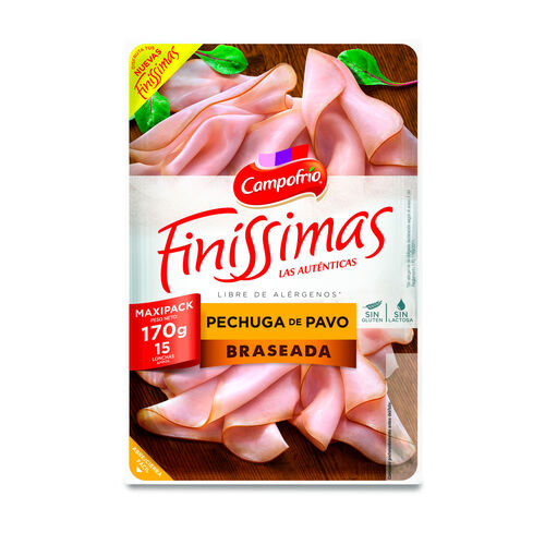 PECHUGA DE PAVO BRASEADA FINÍSSIMAS CAMPOFRÍO 170g image number
