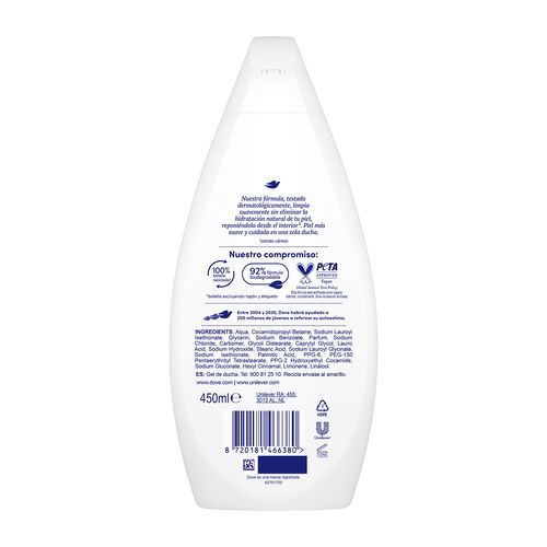 GEL DE BAÑO HIDRATACION PROFUNDA DOVE 450ml image number