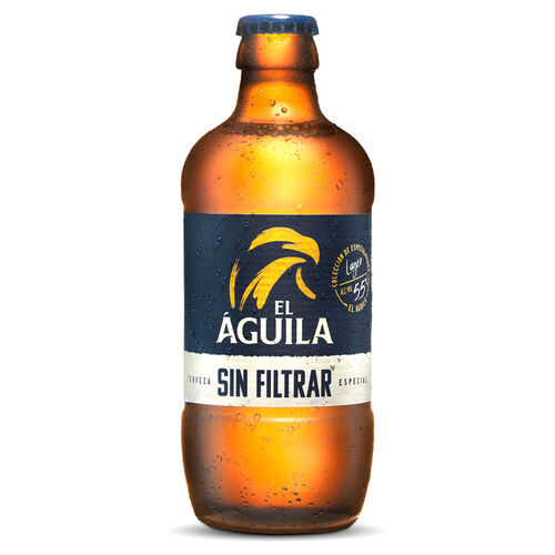 Cerveza EL AGUILA Sin Filtrar botellin 33cl image number