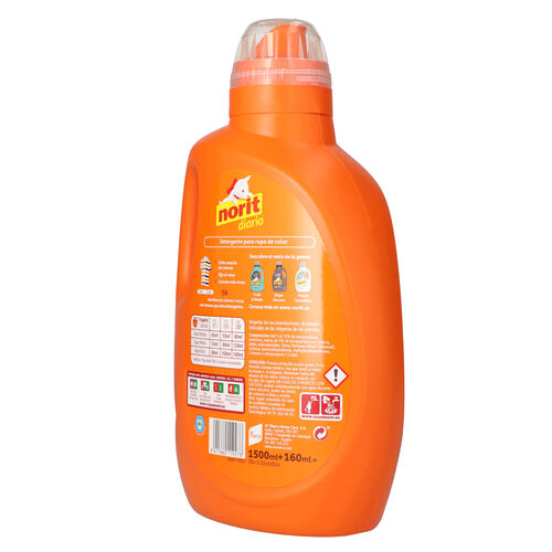 Detergente NORIT colores liquido 28 lavados 1.5L image number