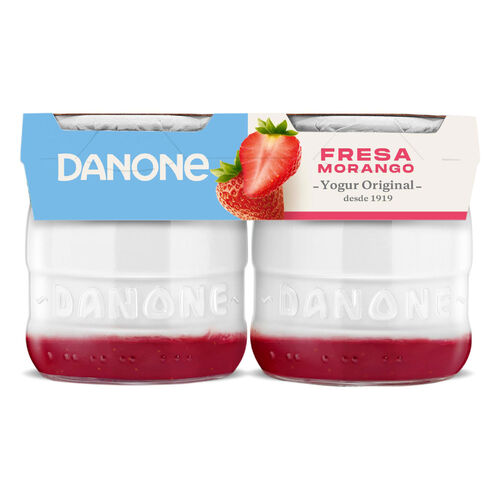 Yogur enriquecido con fresa DANONE 2x135g image number