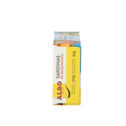 SARDINAS PICANTONAS ALBO 120g image number
