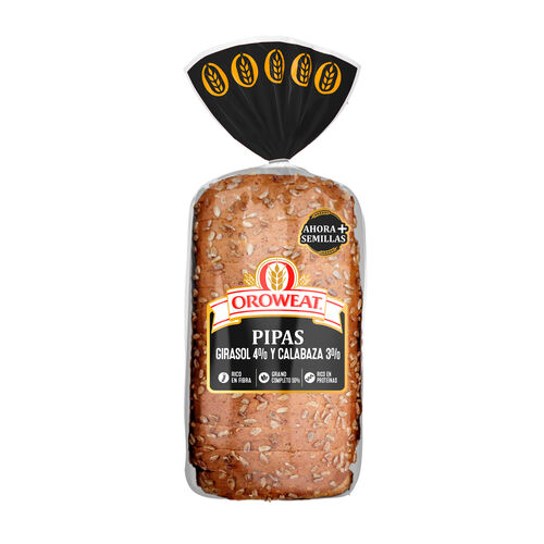 Pan de molde con pipas de girasol y calabaza OROWEAT 550g image number