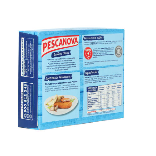 Merluza congelada filetes empanados PESCANOVA 340g image number