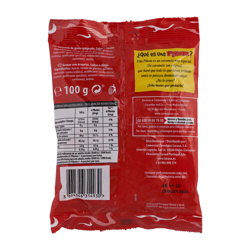 Caramelos pikotas de cereza DULCIORA 100g image number