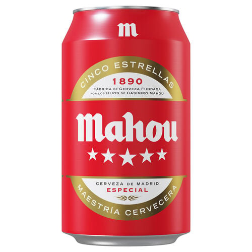 Cerveza Cinco Estrellas MAHOU 33cl image number