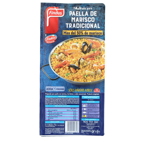 PREPARADO PAELLA MARISCO FINDUS CONGELADO 400g image number