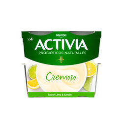 Yogur cremoso con lima y lim&oacute;n ACTIVIA 4x115g