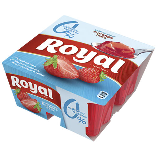 GELATINA 0% SABOR FRESA ROYAL 4x90g image number