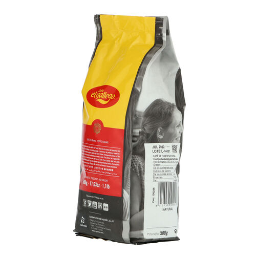 Caf&eacute; el GALLEGO Natural grano 500g image number