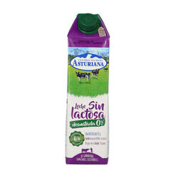 Leche sin lactosa desnatada Central Lechera ASTURIANA 1L