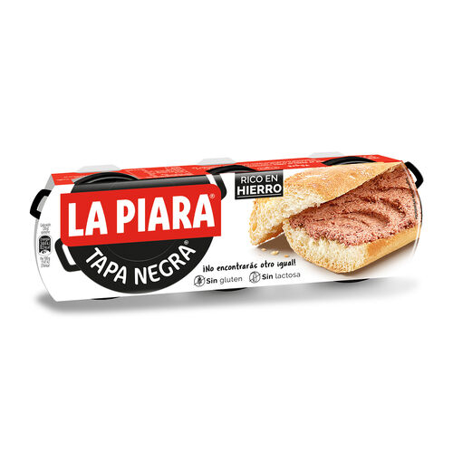 Pat&eacute; tapa negra LA PIARA 3x75g image number