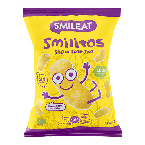 Snack de maiz ecologico smilitos smileat 38g image number