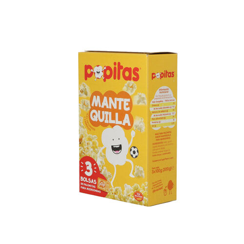 PALOMITAS CON MANTEQUILLA PARA MICROONDAS POPITAS 3x100g image number