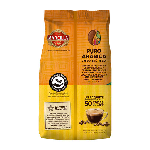 CAFÉ EN GRANO PURO ARABICA SUDAMERICA MARCILLA 400g image number