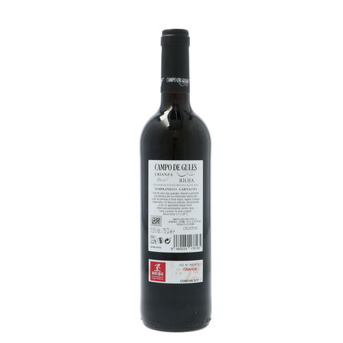 Vino tinto CAMPO GULES Crianza DO Rioja 750ml image number