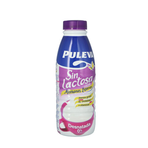 Leche sin lactosa desnatada PULEVA 1L image number