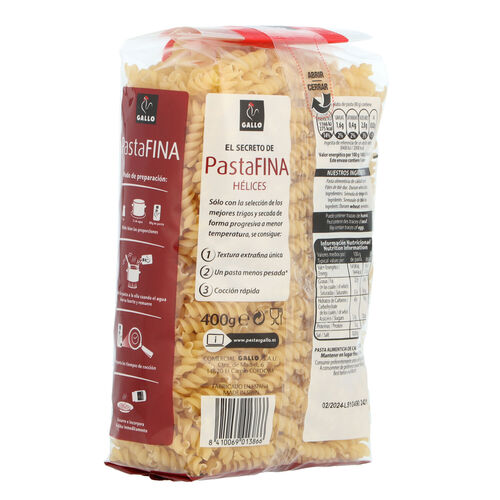 PASTA FINA HELICES GALLO 400g image number