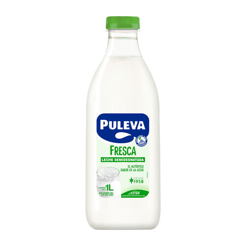 LECHE FRESCA SEMIDESNATADA PULEVA 1 L. image number