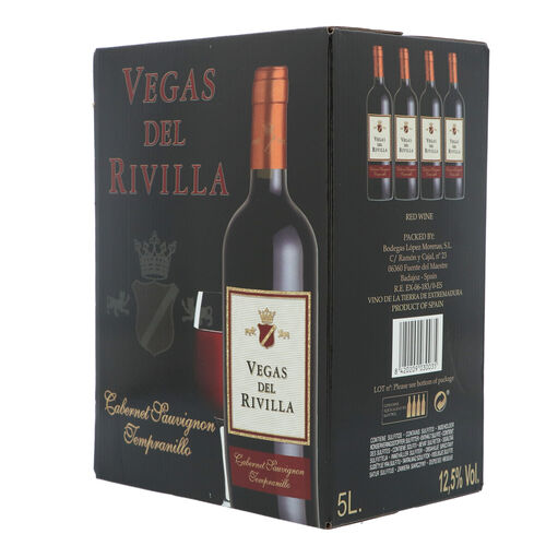 Vino tinto VEGAS RIVILLA bag in box 5L image number