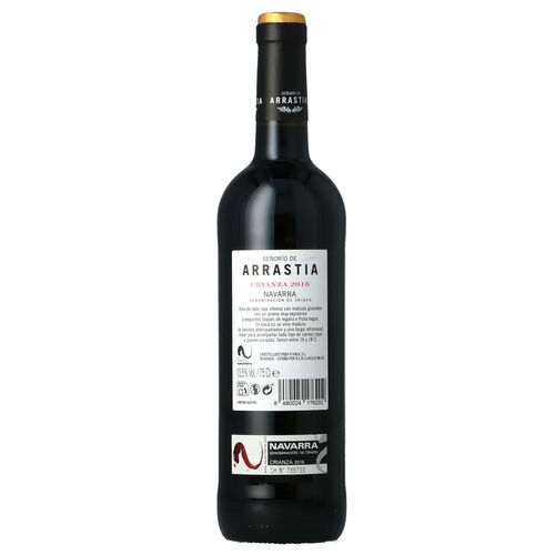 Vino tinto Crianza DO Navarra se&ntilde;or&iacute;o de arrastia 750ml image number