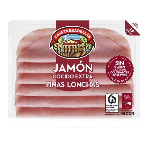 Jamon cocido en lonchas CASA TARRADELLAS 150g image number