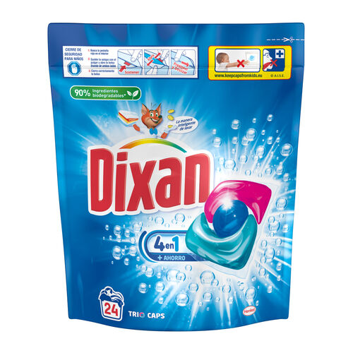Detergente capsulas DIXAN trio caps 24 lavados image number