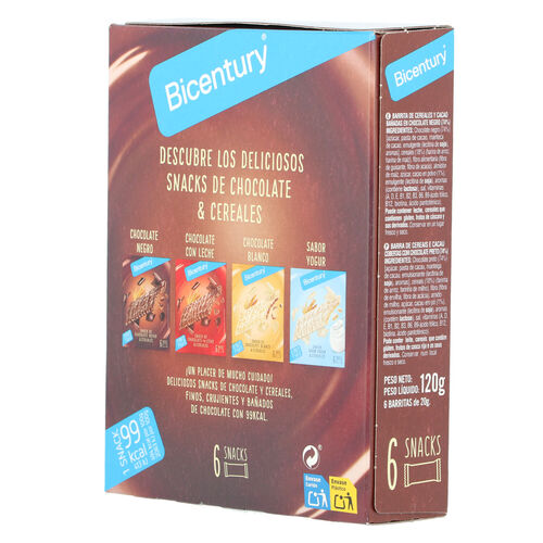 BARRITA DE CHOCOLATE NEGRO BICENTURY 6uds image number
