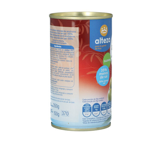 ACEITUNA ALTEZA RELLENA BAJA SAL 350g image number