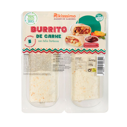 Burrito de Barbacoa RIKISSSIMO 275g image number