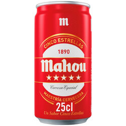 CERVEZA MAHOU 5 ESTRELLAS 25cl