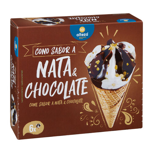 Helado cono sabor nata y chocolate ALTEZA 6x120ml image number