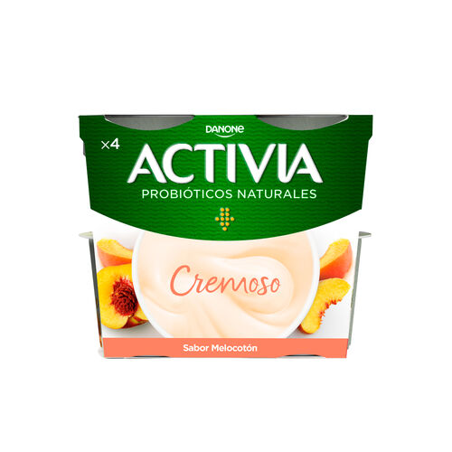 Yogur cremoso con melocot&oacute;n ACTIVIA 4x115g image number